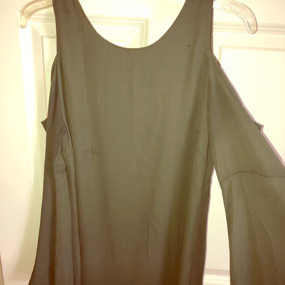 Aqua bell sleeve dress